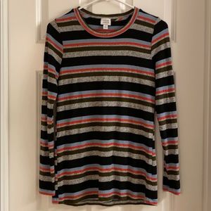 Peyton Jensen Striped LS t-shirt small.